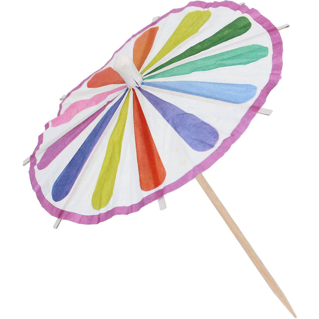 Autocollants colorés pour cocktails Parapluie 10pcs