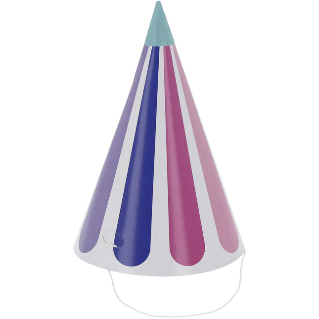 Chapeaux de fête colorés 16cm 6pcs