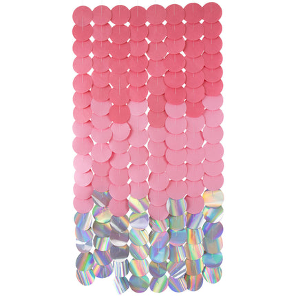 Rideau de porte rose argenté 1,7 m