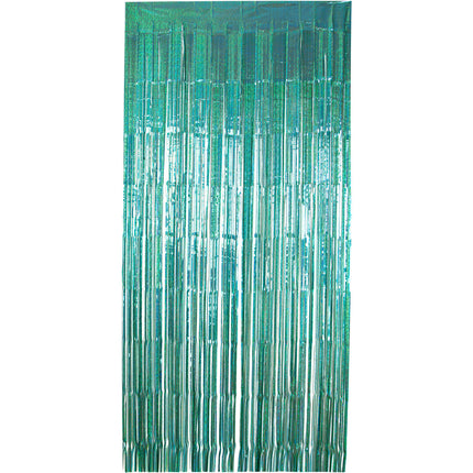 Rideau de porte turquoise 2m