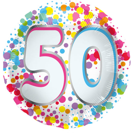 50 ans Ballon à l'hélium vide 45cm