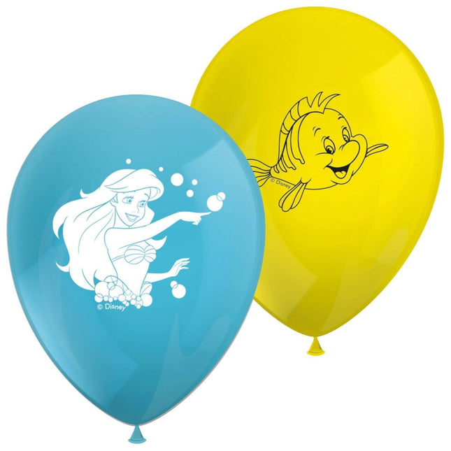 De Kleine Zeemeermin Ballonnen Latex 8st van Procos koop je bij Partywinkel