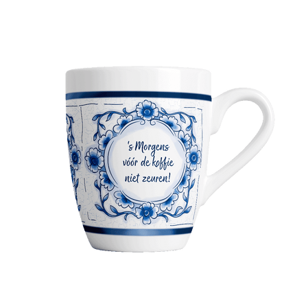 Mug bleu Delft - Ne t'énerve pas