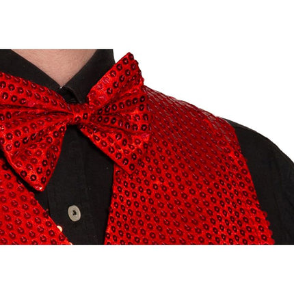 Cardigan + noeud rouge