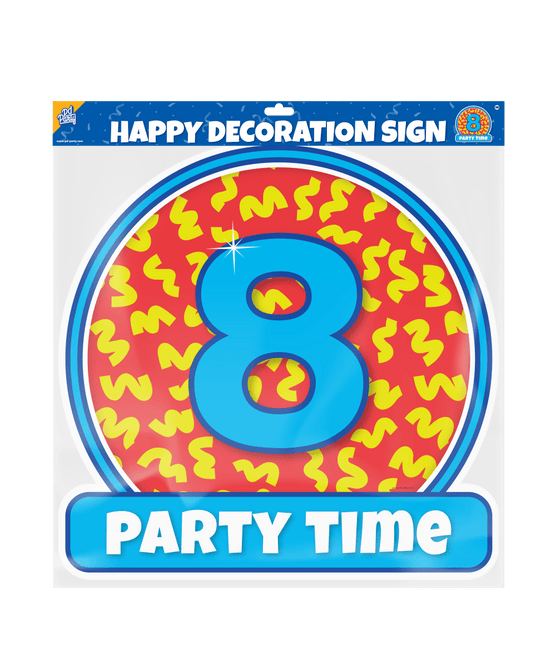 Deurbord 8 Jaar Gekleurd 50cm van Paper Dreams koop je bij Partywinkel