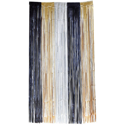 Deurgordijn Zwart Goud Zilver 2m van Folat koop je bij Partywinkel