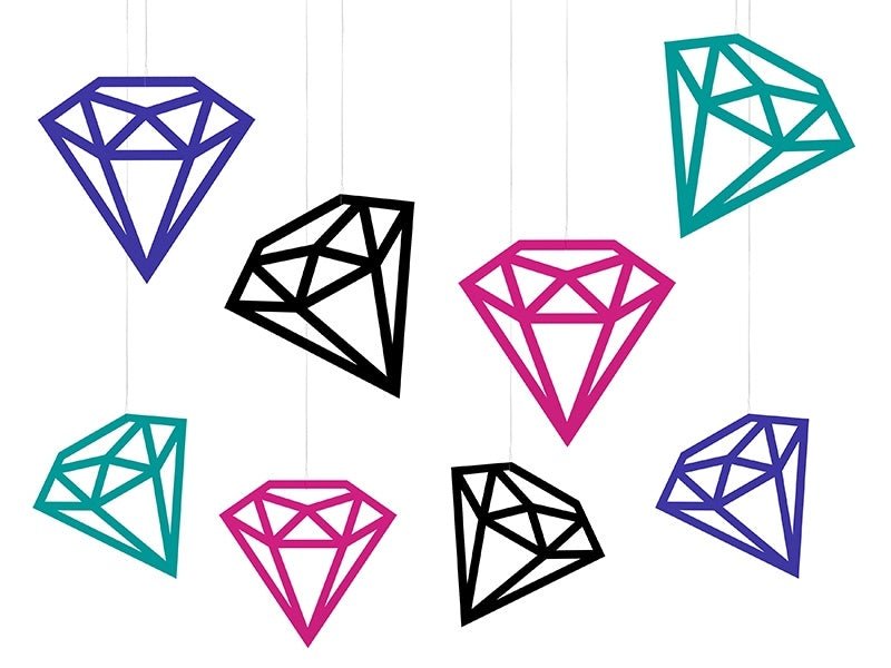 Diamant Hangdecoratie Set 8 delig van Partydeco koop je bij Partywinkel