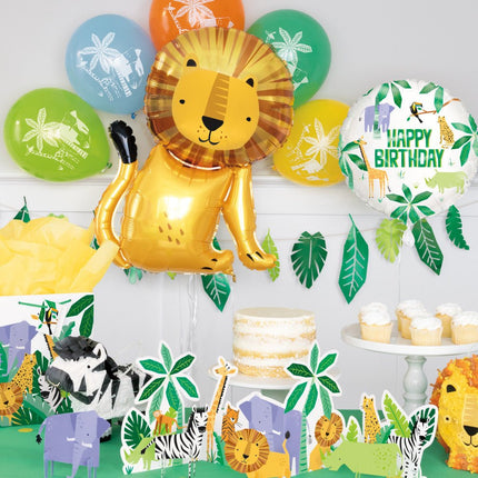 Dieren Tafeldecoratie Safari 5 delig van Unique koop je bij Partywinkel