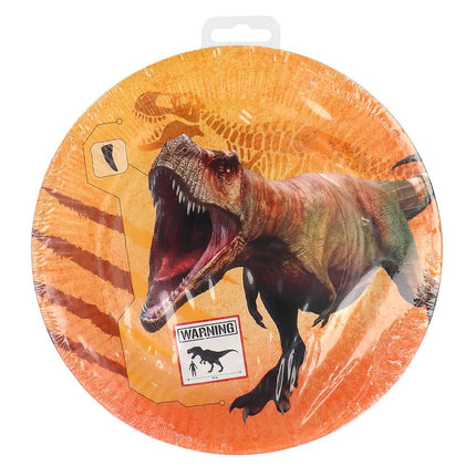 Dino Borden Gekleurd Papier 23cm 8st - Partywinkel - 8712026506061