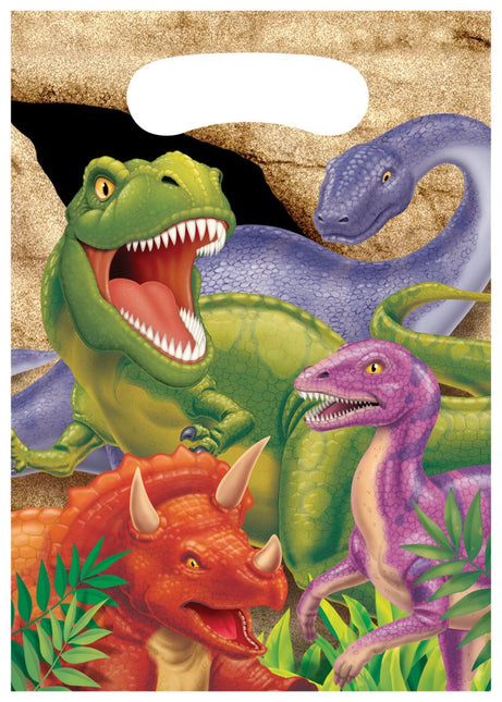 Dino Uitdeelzakjes 23cm 8st van Creative Converting koop je bij Partywinkel