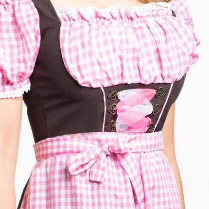 Dirndl Jurk Oktoberfest Roze Bruin van PartyXclusive koop je bij Partywinkel