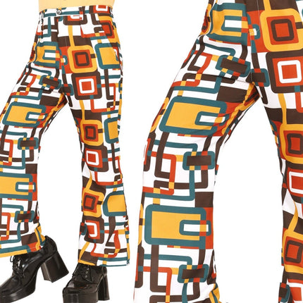 Disco 70S Broek Dames Vierkant - Partywinkel - 8434077271537