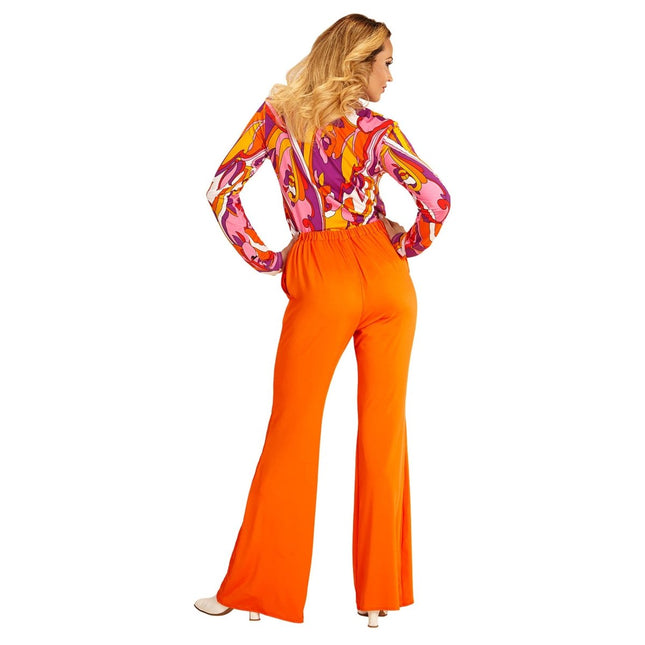 Disco 70S Broek Oranje Dames van Widmann koop je bij Partywinkel