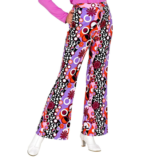 Disco 70S Broek Paars Roze Dames van Widmann koop je bij Partywinkel