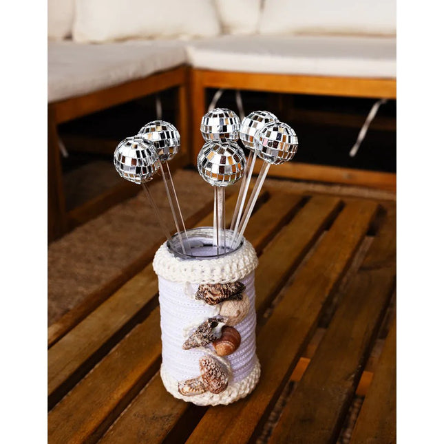 Disco 70S Cocktailprikkers 20cm 6st - Partywinkel - 8712026007445