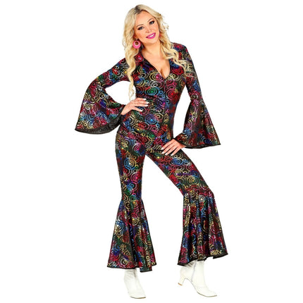 Disco 70S Jumpsuit Gekleurd Dames Cirkels van Widmann koop je bij Partywinkel