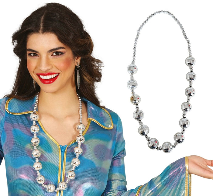Disco 70S Ketting Zilver - Partywinkel - 8434077168929