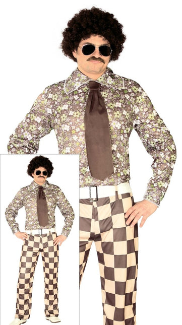 Disco 70S Kostuum Bruin Heren van Fiestas Guirca koop je bij Partywinkel