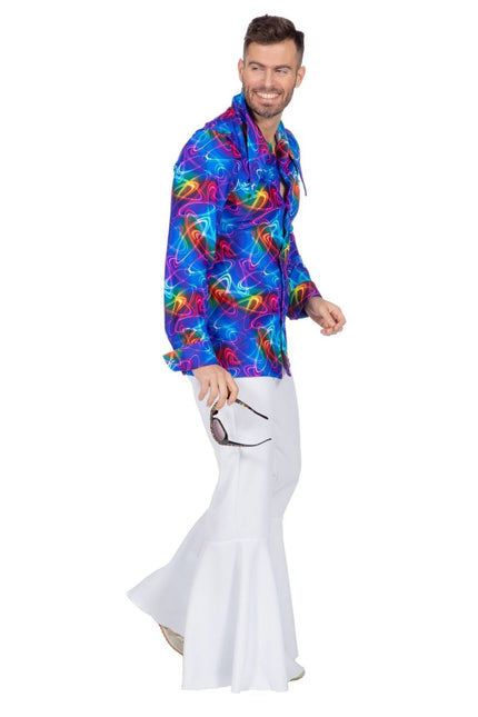 Disco Blouse Gekleurd van Wilbers & Wilbers koop je bij Partywinkel