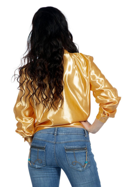 Disco Blouse Ruches Goud van Wilbers & Wilbers koop je bij Partywinkel