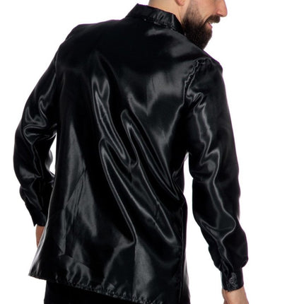 Disco Blouse Ruches Zwart van Wilbers & Wilbers koop je bij Partywinkel