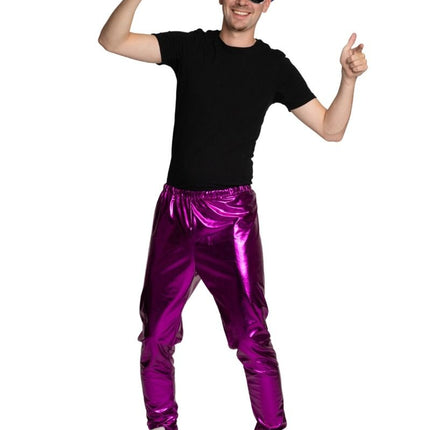 Disco Broek Paars van Partychimp koop je bij Partywinkel
