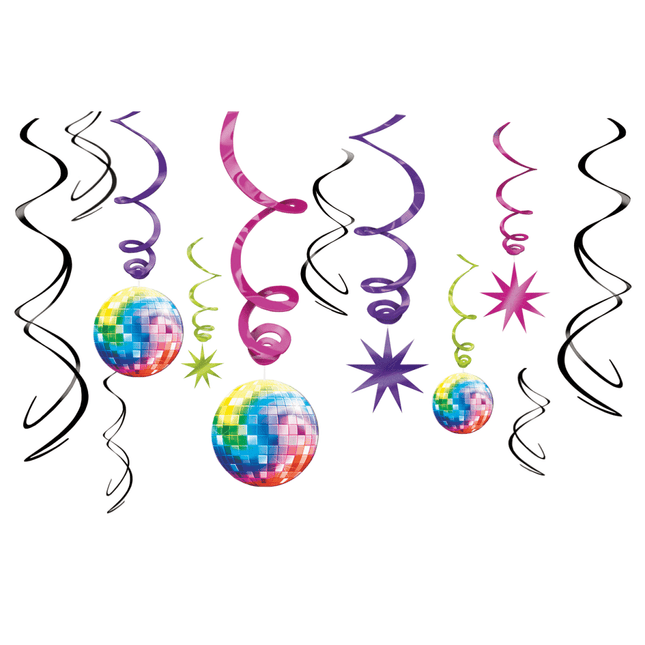Disco Hangdecoratie 61cm 12st van Riethmueller koop je bij Partywinkel