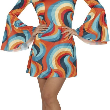 Disco Pak Blauw Oranje Dames - Partywinkel - 8434077860670
