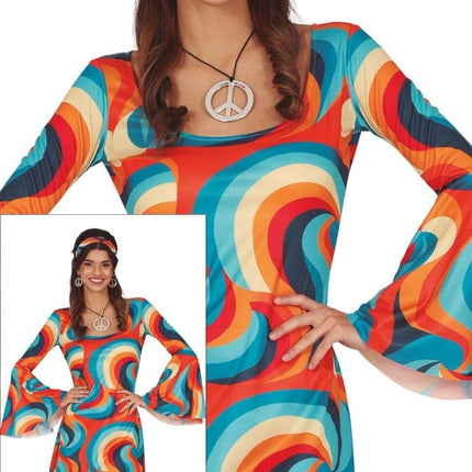 Disco Pak Blauw Oranje Dames - Partywinkel - 8434077860670