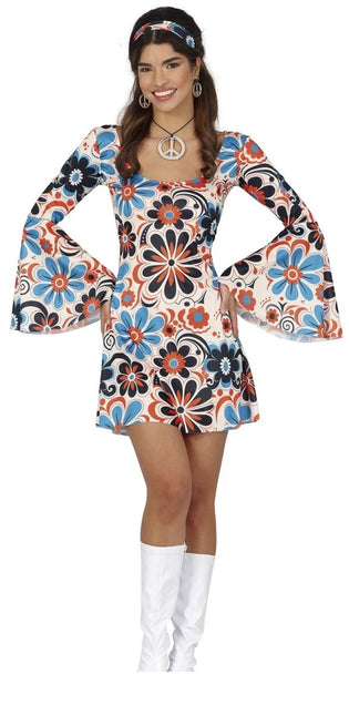 Disco Pak Blauw Wit Creme Dames - Partywinkel - 8434077860717