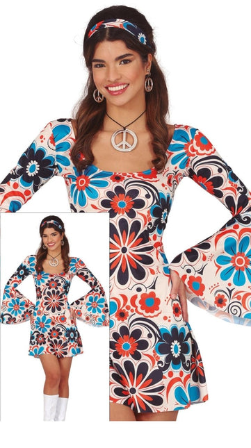 Disco Pak Blauw Wit Creme Dames - Partywinkel - 8434077860717