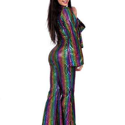 Disco Pak Gekleurd Dames Holografisch van Wilbers & Wilbers koop je bij Partywinkel