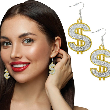 Dollar earrings van Fiestas Guirca koop je bij Partywinkel
