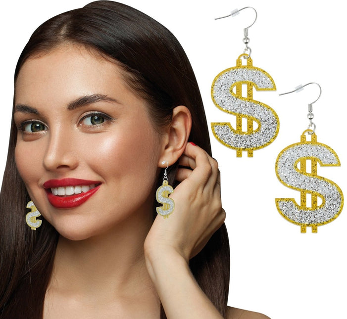 Dollar earrings van Fiestas Guirca koop je bij Partywinkel