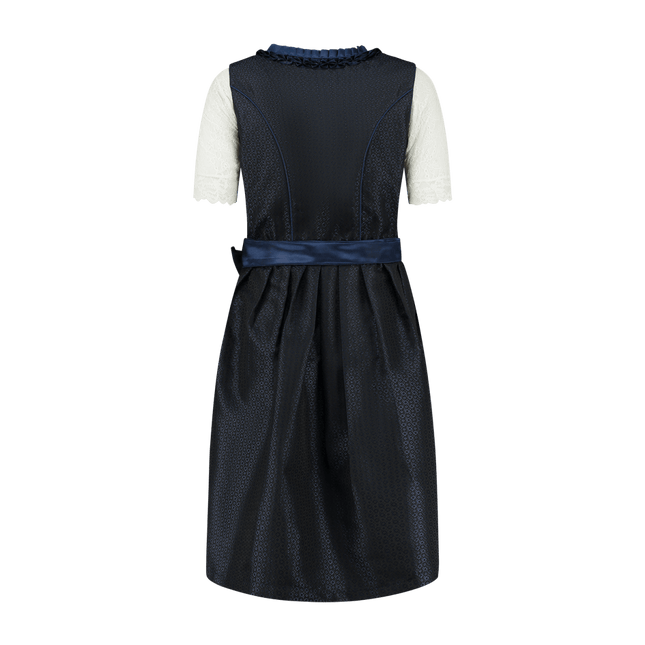 Donkerblauwe Dirndl Jurk Oktoberfest Dames 2 Delig van Haus Huberts koop je bij Partywinkel