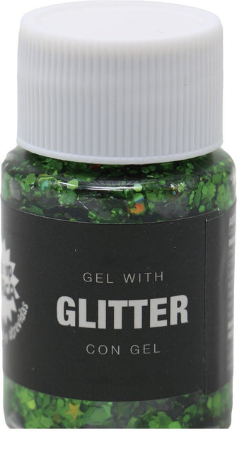 Donkergroene Glitter Gel 20g van Fiestas Guirca koop je bij Partywinkel