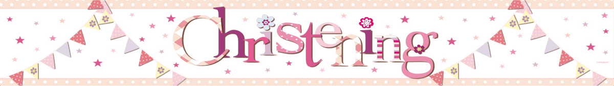 Doopfeest Banner Roze 2,74m van Unique koop je bij Partywinkel