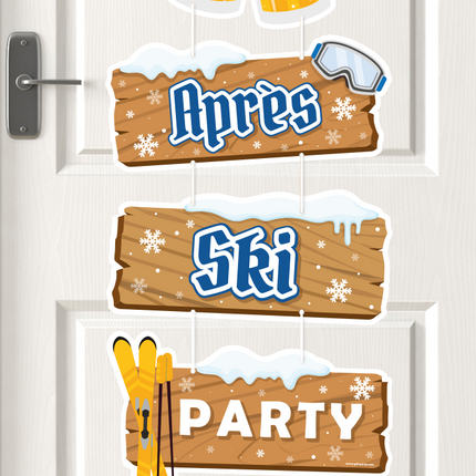 Décoration suspendue brune Apres Ski Party 1m