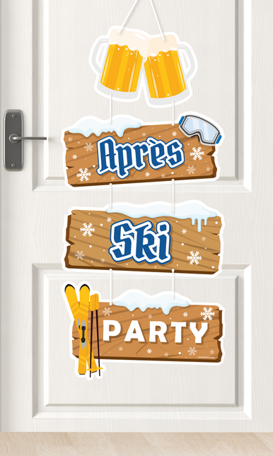 Décoration suspendue brune Apres Ski Party 1m