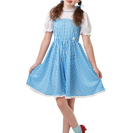 Dorothy Robe Bleu Blanc Filles Adolescentes