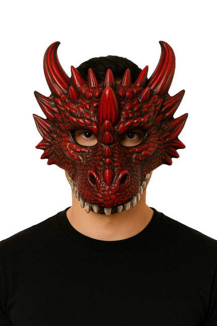 Draak Masker Rood van Fiestas Guirca koop je bij Partywinkel