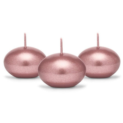 Drijfkaarse Rose Goud 4cm 50st van Partydeco koop je bij Partywinkel