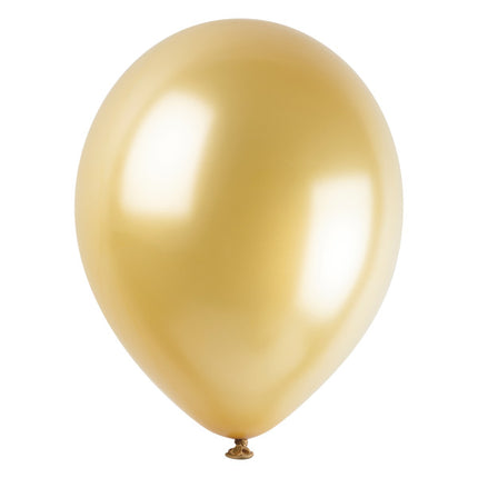 Ballons perlés doré foncé 30 cm, lot de 50