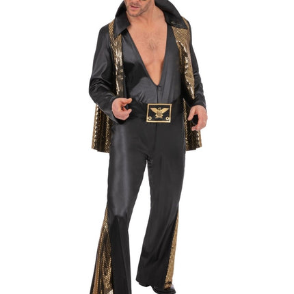 Elvis Black Jumpsuit Heren van Smiffys koop je bij Partywinkel