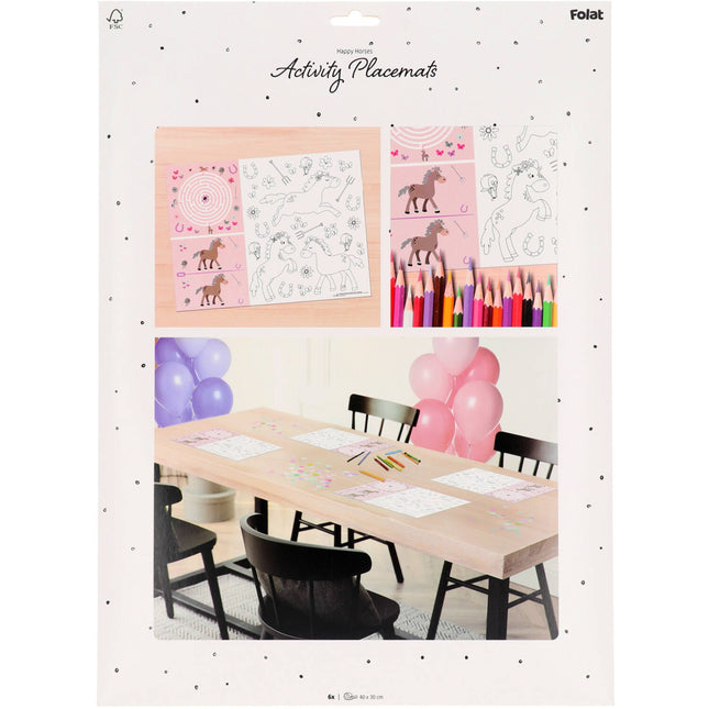 Sets de table cheval 40cm 6pcs