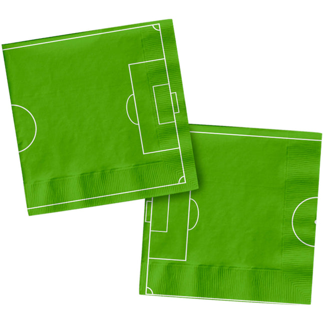 Serviettes de table Football Vert clair 33cm 20pcs