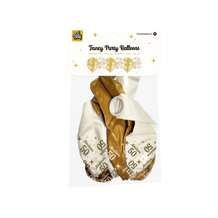 Fancy party latex ballonnen - Abraham 50 van Paper Dreams koop je bij Partywinkel