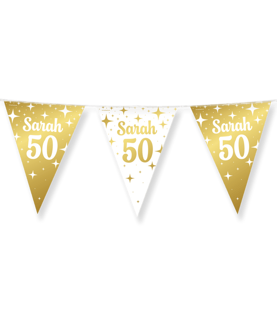 Fancy party Vlaggenlijn folie - Sarah 50 van Paper Dreams koop je bij Partywinkel