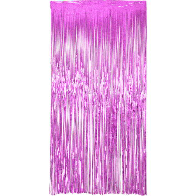 Rideau de porte rose 2m