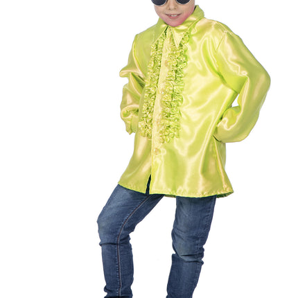 Chemisier Disco 70S Jaune Garçon